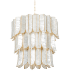 Cascara Shell Chandelier – Natural Layered Pendant Light for Dining & Living Rooms