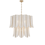 Cascara Shell Chandelier – Natural Layered Pendant Light for Dining & Living Rooms