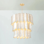 Cascara Shell Chandelier – Natural Layered Pendant Light for Dining & Living Rooms