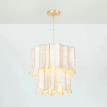 Cascara Shell Chandelier – Natural Layered Pendant Light for Dining & Living Rooms