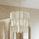 Cascara Shell Chandelier – Natural Layered Pendant Light for Dining & Living Rooms