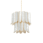 Cascara Shell Chandelier – Natural Layered Pendant Light for Dining & Living Rooms