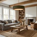 Artisan Leather Ceiling Light with Brass Accents for Modern Interiors