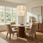Cascara Shell Chandelier – Natural Layered Pendant Light for Dining & Living Rooms