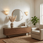 Mica Shell Petal Wall Sconce in Gold Finish
