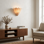 Mica Shell Petal Wall Sconce in Gold Finish