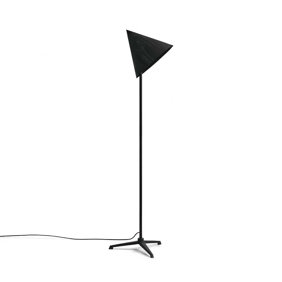 Vero Sculptural Wood Floor Lamp with Tripod Base