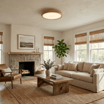 Arboris Wood Ring LED Ceiling Light – Modern Flush Mount for Bedroom & Living Room