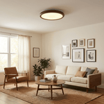 Arboris Wood Ring LED Ceiling Light – Modern Flush Mount for Bedroom & Living Room