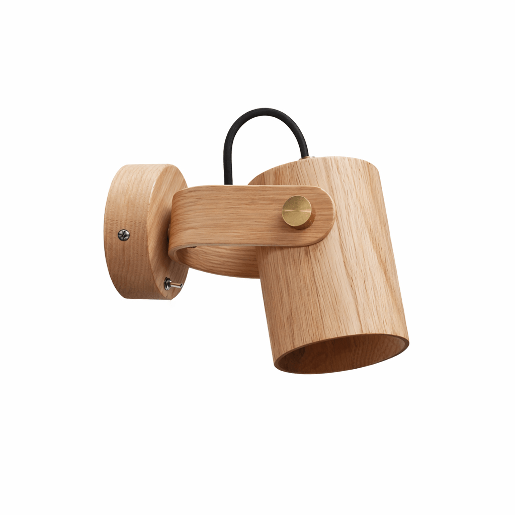 Brinka Wood Wall Spotlight – Scandinavian Adjustable Wall Sconce