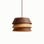Torven Wood Pendant Light – Sculptural Layered Wooden Shade for Dining & Living Spaces