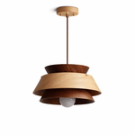Torven Wood Pendant Light – Sculptural Layered Wooden Shade for Dining & Living Spaces