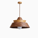 Torven Wood Pendant Light – Sculptural Layered Wooden Shade for Dining & Living Spaces