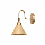 Alver Wood Wall Sconce with Brass Arm – Modern Natural Lighting
