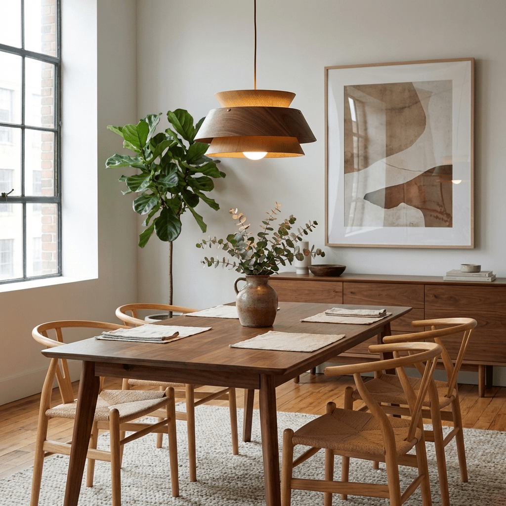 Torven Wood Pendant Light – Sculptural Layered Wooden Shade for Dining & Living Spaces