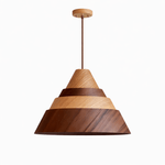 Strata Wood Pendant Light – Sculptural Layered Wood Hanging Lamp for Dining & Living Spaces