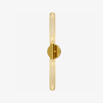 Cipher Wall Light – Hand-Blown Crystal LED Sconce in Gold