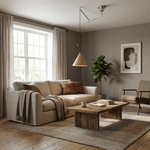 Axion Swing Pendant Light – Modern Wood & Metal Adjustable Ceiling Lamp