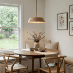 Varen Wood Pendant Light – Modern Scandinavian LED Hanging Lamp for Dining Room and Kitchen Island