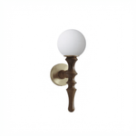 Thalor Wood Globe Wall Sconce – Handcrafted Modern Wall Light