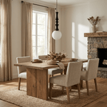 Eryndor Globe Pendant Light – Hand-Carved Wood & Opal Glass