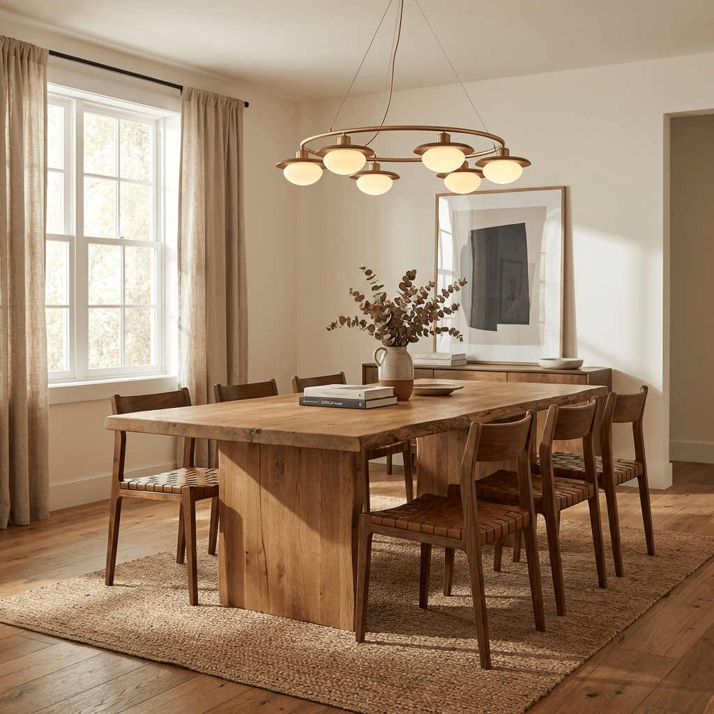 Aurelin Halo Chandelier — Modern Brass & Glass Pendant Light
