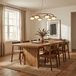 Aurelin Halo Chandelier — Modern Brass & Glass Pendant Light