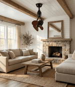 Aerion Pivot Ceiling Fan with Sculpted Wood Blades