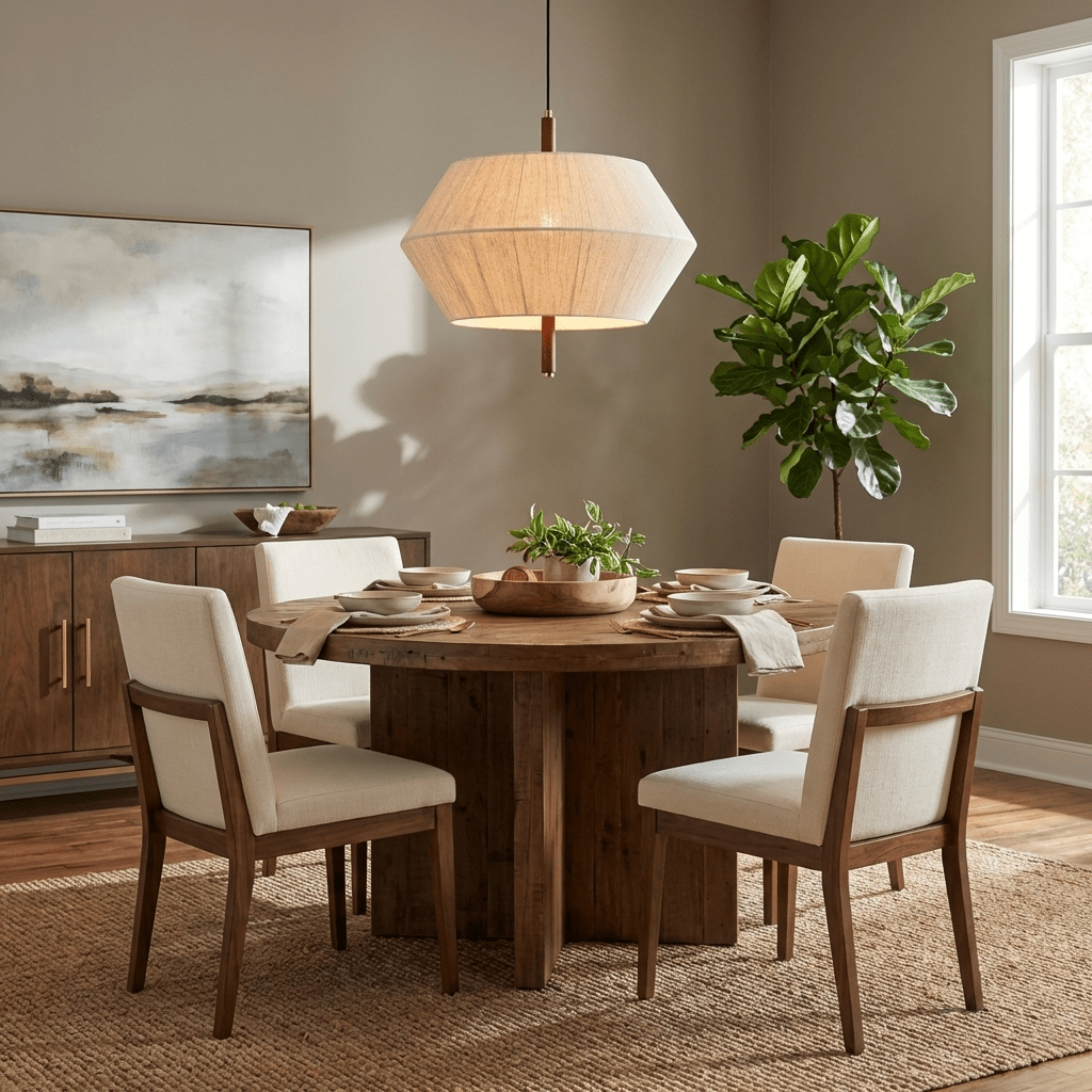 Soren Linen Pendant Light – Geometric Nordic Design for Modern Interiors