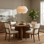 Soren Linen Pendant Light – Geometric Nordic Design for Modern Interiors
