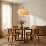 Soren Linen Pendant Light – Geometric Nordic Design for Modern Interiors