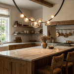 Orvyn Leather Arc Chandelier – Modern Linear LED Pendant Light