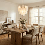 Fuchsia Murano Glass Chandelier with Gold or Chrome Patina Finish