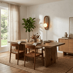 Eivor Plug-in Wall Sconce in Natural Walnut Wood and Glass