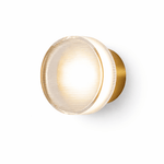 Luno Ribbed Glass LED Wall Sconce in Brass for Modern Interiors