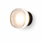 Luno Ribbed Glass LED Wall Sconce in Brass for Modern Interiors