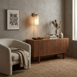 Pillar Alabaster Plug-In Wall Sconce with Bronze or Gold Finish