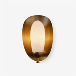 Solenne Alabaster Halo Wall Sconce in Brushed Brass