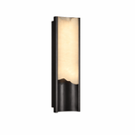 Aurelia Vein Alabaster Wall Sconce in Brass Frame