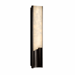 Aurelia Vein Alabaster Wall Sconce in Brass Frame