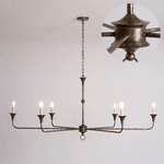 Elara Candle Chandelier – Modern Brass Candelabra Chandelier for Dining Room