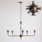 Elara Candle Chandelier – Modern Brass Candelabra Chandelier for Dining Room
