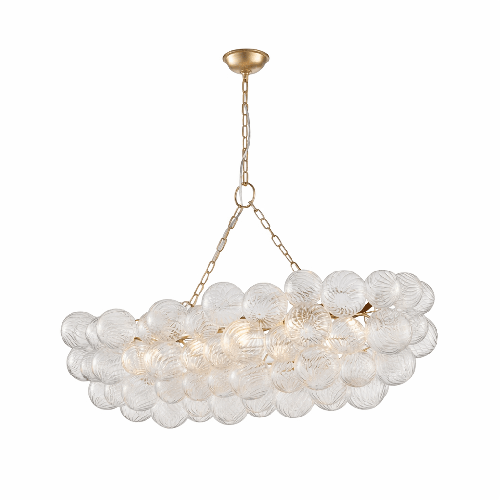 Lumière Cascade Glass Ball Chandelier – Modern Sculptural Pendant Light