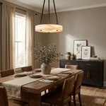 Aurelia Alabaster Disc Pendant Light – Modern LED Hanging Lamp for Dining Room & Kitchen