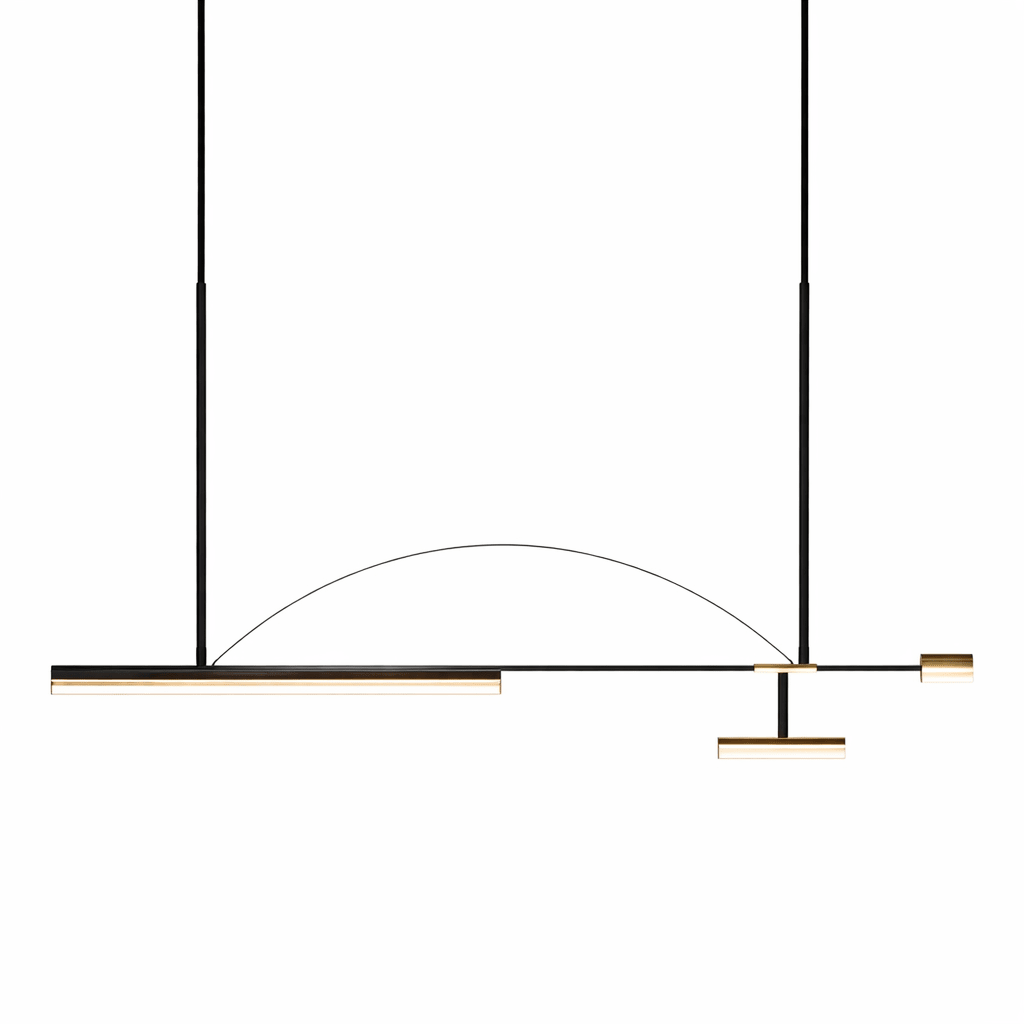 Arc Horizon Linear LED Island Pendant Light for Modern Interiors