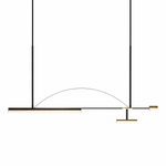 Arc Horizon Linear LED Island Pendant Light for Modern Interiors