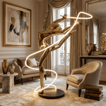 Aurelia Ribbon Dancer Sculptural LED Floor Lamp