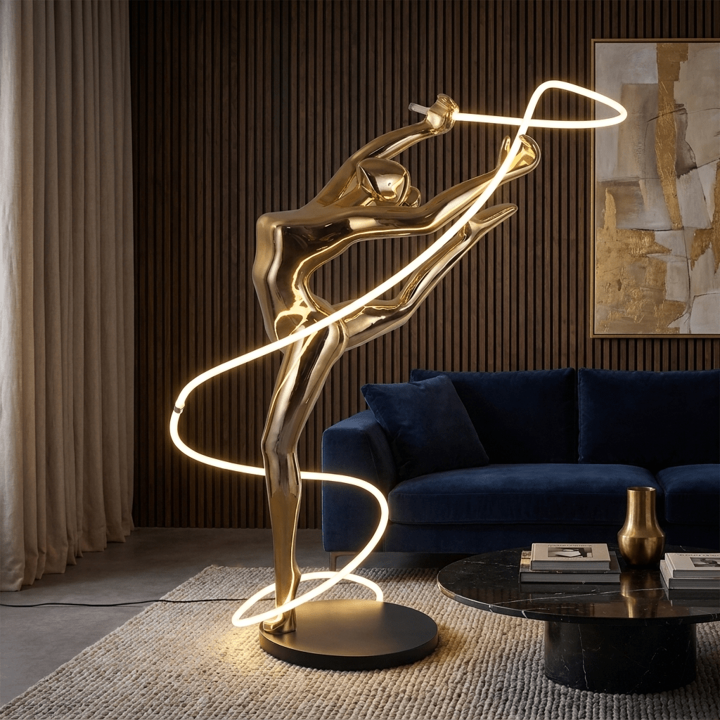 Aurelia Ribbon Dancer Sculptural LED Floor Lamp
