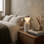 Halo Alabaster Table Lamp – Sculptural LED Accent Light for Modern Interiors