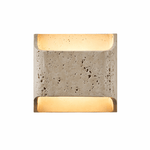 Carra Glow Block Wall Light in Yellow Travertine